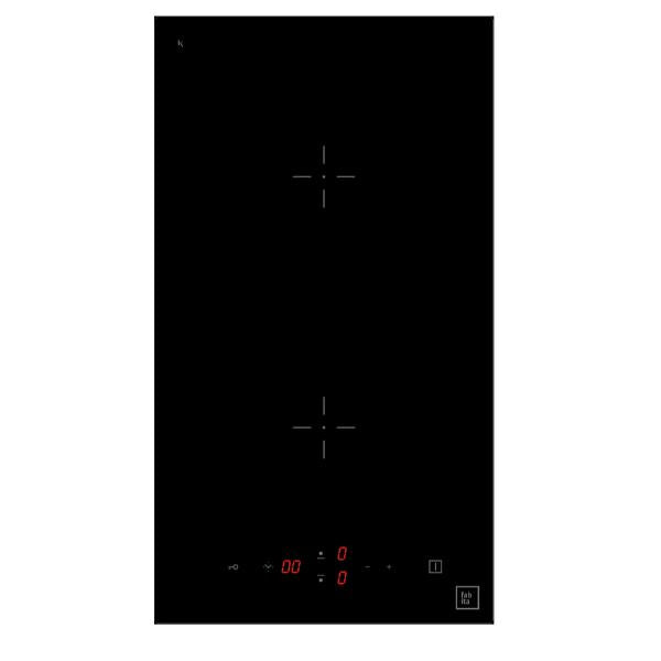 piano cottura a induzione ad incasso fabita fc32b 26717 a 2 fuochi 30 cm vetro nero lxp 51x29 9 livelli di potenza ean 8033211267179