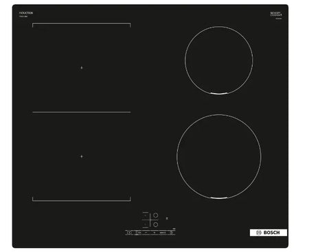 piano cottura a induzione bosh serie 4 pvs611bb6e 4 fuochi 60 cm in vetroceramica nero lxp 59x52 touchselect powerboost combizone