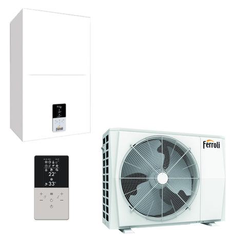 pompa di calore reversibile aria acqua inverter ferroli omnia s 3.2 14 trifase r 32 con comando incluso