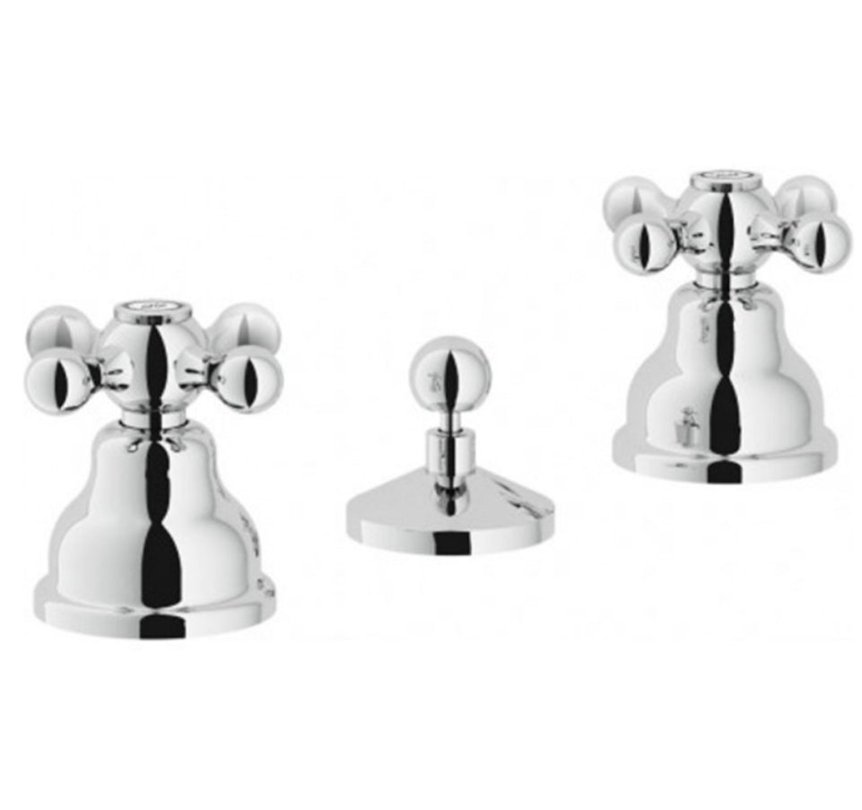rubinetto bidet con 3 fori nobili serie grazia finitura cromo art. grc5015 cr