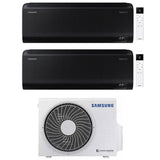 samsung condizionatore samsung dual split inverter serie windfree black 1212 con aj068txj3kg r 32 wi fi integrato 1200012000