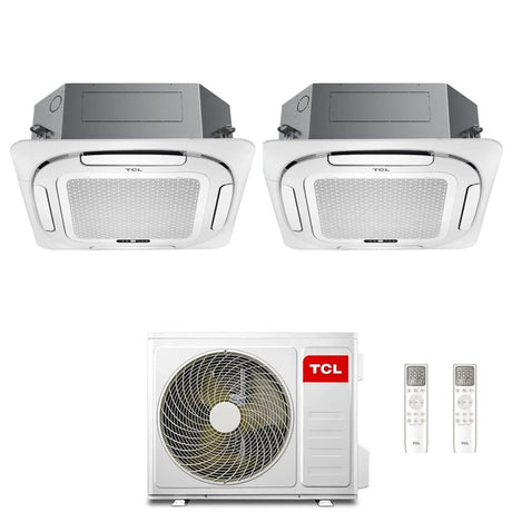 tcl condizionatore a cassetta 4 vie tcl compact dual split 1218 con mt2730 r 32 wi fi optional