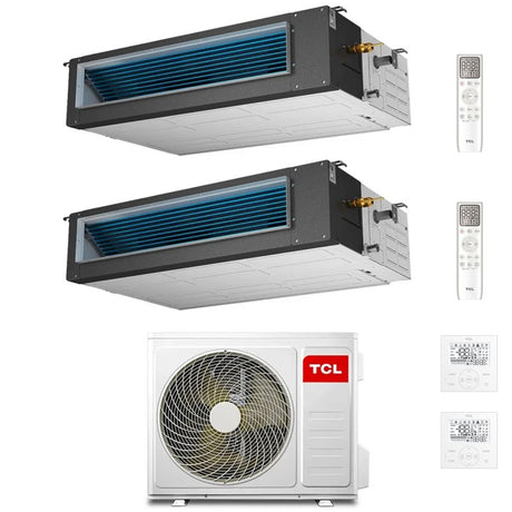 tcl condizionatore canalizzabile tcl dual split 912 con mt2730 r 32 wi fi optional con comandi inclusi