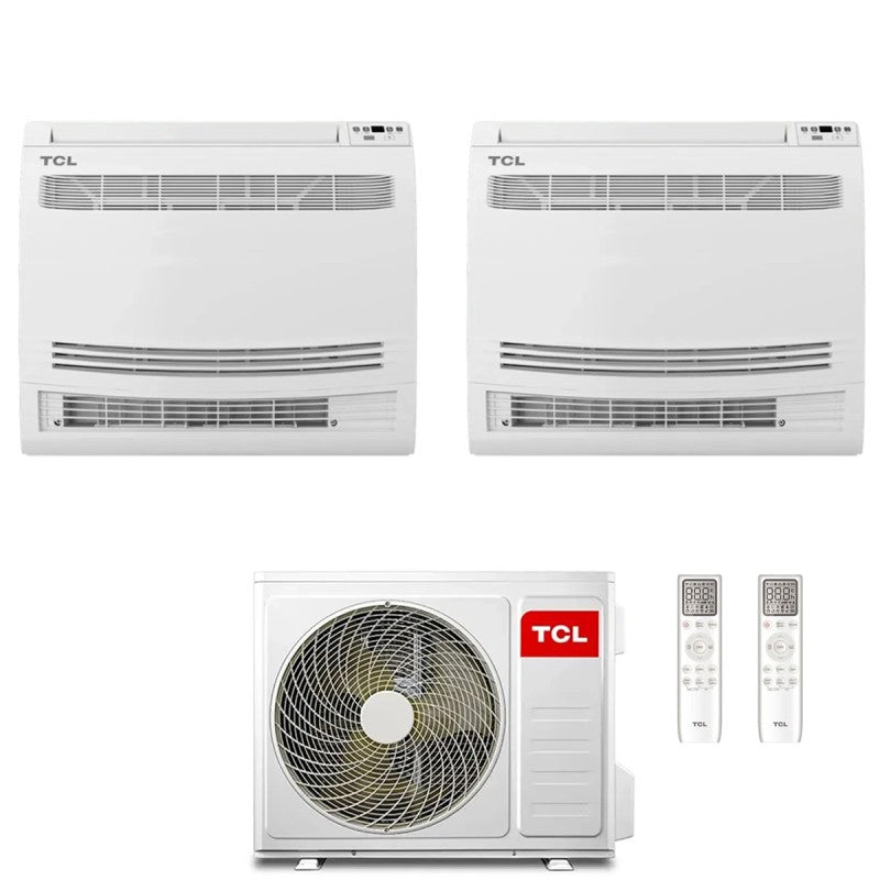 tcl condizionatore tcl dual split inverter console 1818 con mt3240 r 32 wi fi integrato