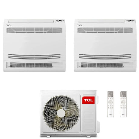 tcl condizionatore tcl dual split inverter console 1818 con mt3240 r 32 wi fi integrato