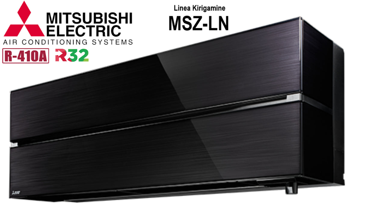 unita interna a parete mitsubishi electric inverter serie kirigamine style 12000 btu msz ln35vgb colore black nero