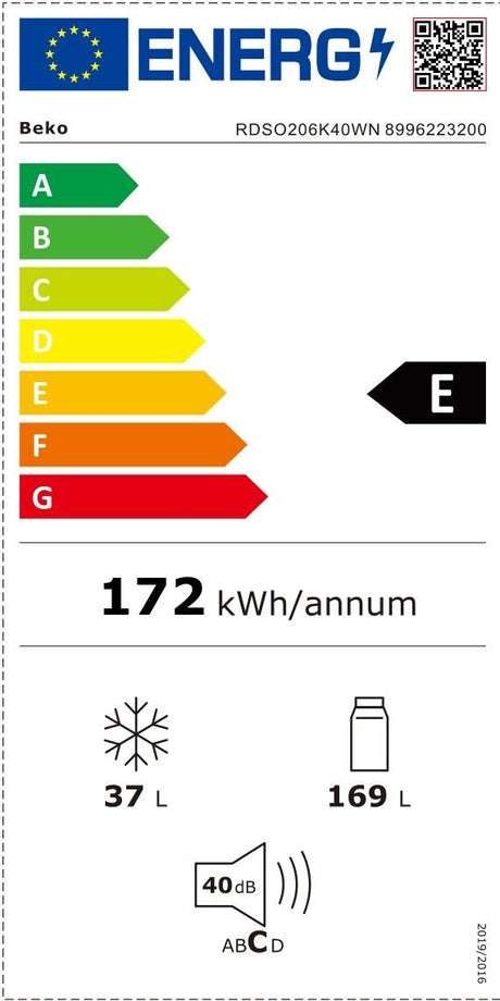beko frigorifero sottotavolo beko ts190040n 88 litri classe e a818xl475xp50 statico bianco ean 8690842577307