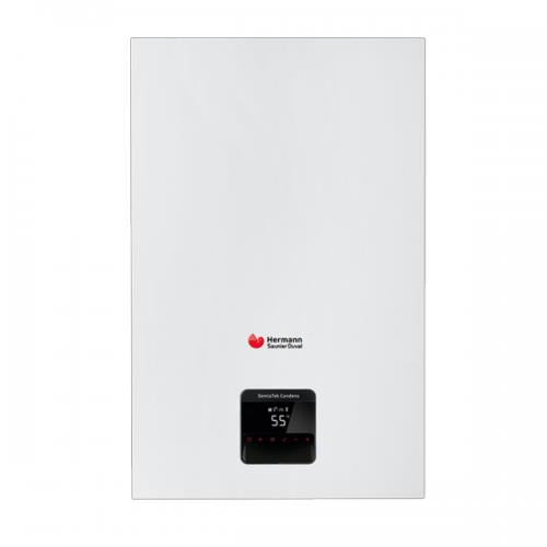 caldaia a gas hermann saunier duval thematek condens 28 as 1 kw metano o gpl completa di kit fumi novita