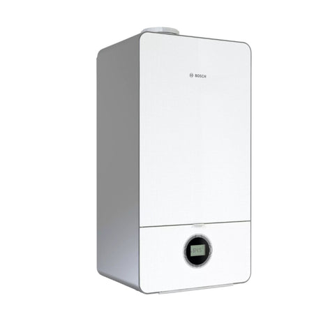 caldaia a gas junkers bosch mod. condens 7000i gc7000iw 24 kw a condensazione metano completa di kit scarico fumi bianca new erp