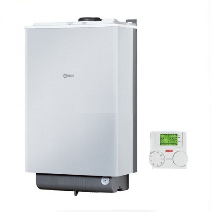 caldaia a gas riello residence externa condens 32 kis metano a condensazione completa di kit fumi new erp