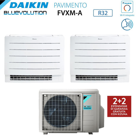 climatizzatore condizionatore daikin a pavimento dual split serie perfera fvxm a 7_7 con 2mxm40m n r 32 wi fi integrato 7000_7000 con telecomando ad infrarossi incluso garanzia italiana novita