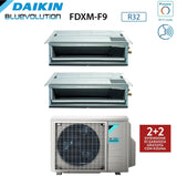 climatizzatore condizionatore daikin bluevolution dual split canalizzato canalizzabile inverter serie fdxm f9 9_9 con 2mxm40m r 32 wi fi optional 9000_9000 garanzia italiana