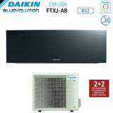 climatizzatore condizionatore daikin bluevolution inverter serie emura black iii 15000 btu ftxj42ab r 32 wi fi integrato classe a___ garanzia italiana novita