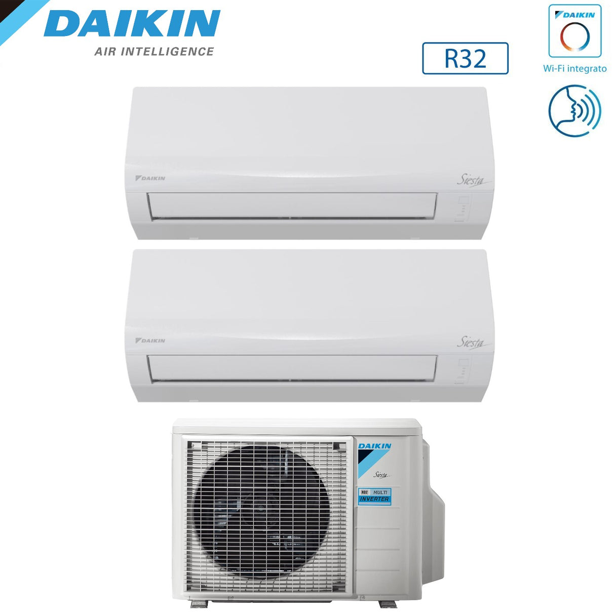 climatizzatore condizionatore dual split inverter r 32 serie sensira 9000_9000 btu 2amxf50a wi fi optional novita