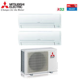 climatizzatore condizionatore dual split mitsubishi electric serie smart msz hr 9000_12000 con mxz 2ha50vf wi fi optional 9_12 r 32 novita