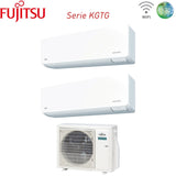 climatizzatore condizionatore fujitsu dual split inverter serie kg 12_14 con aoyg18kbta2 r 32 wi fi integrato 12000_14000