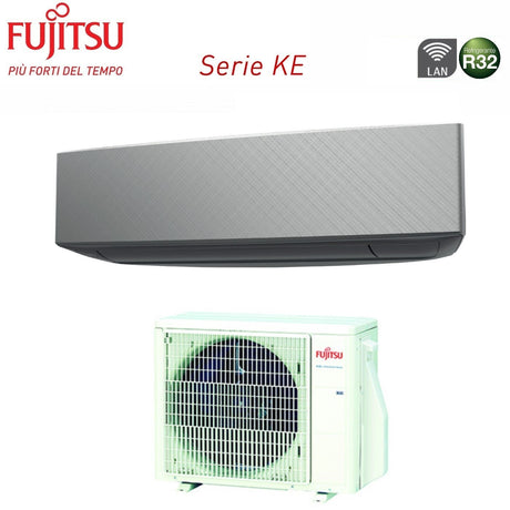 climatizzatore condizionatore fujitsu inverter serie ke silver 9000 btu asyg09ketf b r 32 wi fi integrato 3ngf87255 colore argento classe a__ a_
