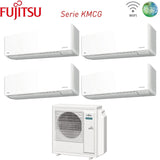 climatizzatore condizionatore fujitsu quadri split inverter serie km 7_7_7_14 con aoyg30kbta4 r 32 wi fi integrato 7000_7000_7000_14000