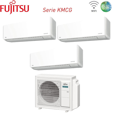 climatizzatore condizionatore fujitsu trial split inverter serie km 7_9_12 con aoyg24kbta3 r 32 wi fi integrato 7000_9000_12000