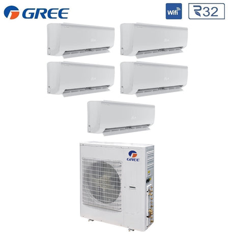 climatizzatore condizionatore gree penta split inverter serie bora plus 9_9_9_9_9 con gwhd 42 nk6lo r 32 wi fi optional 9000_9000_9000_9000_9000