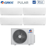 climatizzatore condizionatore gree quadri split inverter serie pular 7_7_7_12 con gwhd 28 nk6oo r 32 wi fi integrato 7000_7000_7000_12000