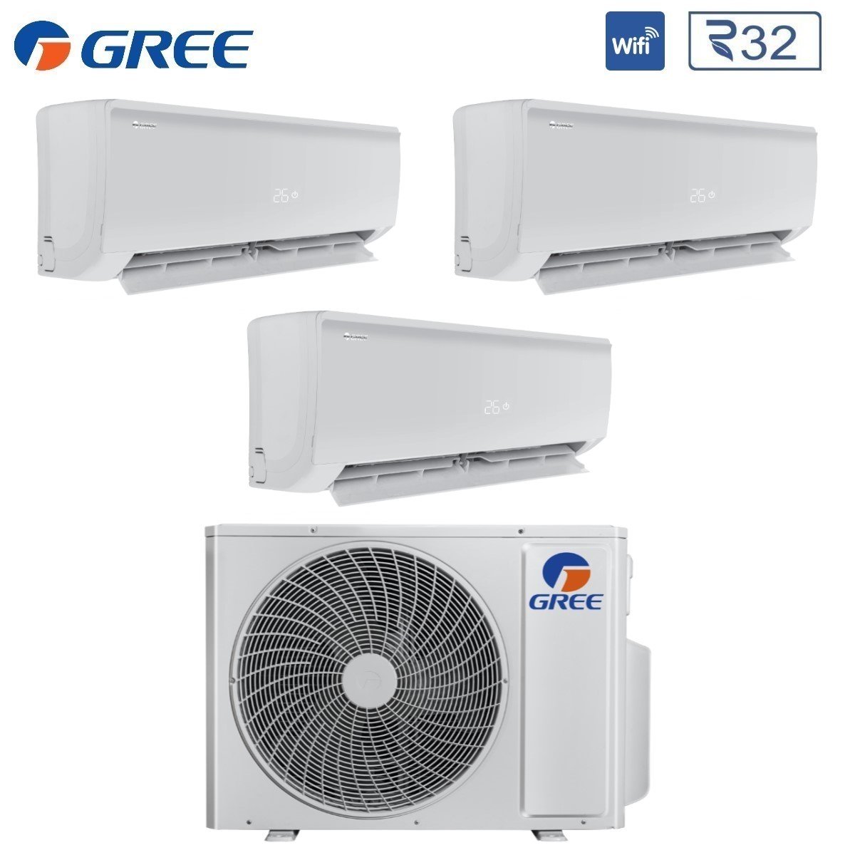 climatizzatore condizionatore gree trial split inverter serie bora plus 9_9_12 con gwhd 21 nk6oo r 32 wi fi optional 9000_9000_9000