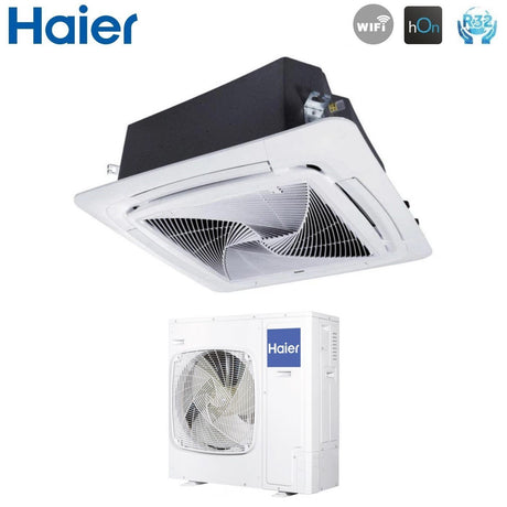 climatizzatore condizionatore haier cassetta 90x90 round flow 48000 btu abh140k1erg trifase r 32 wi fi optional con pannello no sensor incluso 6194