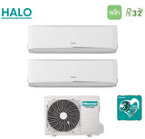 climatizzatore condizionatore hisense dual split inverter serie halo 9_12 con 2amw42u4rgc r 32 wi fi integrato 9000_12000