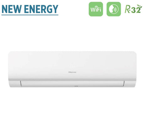 climatizzatore condizionatore hisense dual split inverter serie new energy 7_12 con 2amw52u4rxc r 32 wi fi integrato 7000_12000 novita