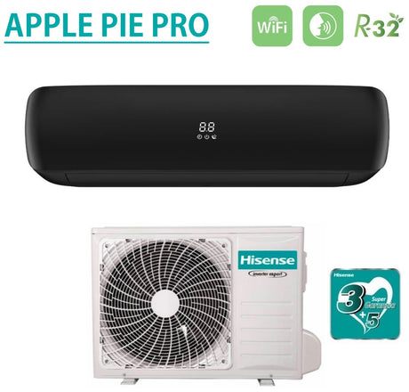 climatizzatore condizionatore hisense inverter serie apple pro black 18000 btu txg0180bg r 32 wi fi integrato classe a__ a__ colore nero