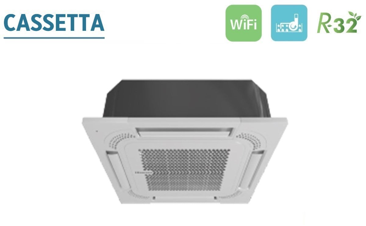 climatizzatore condizionatore hisense quadri split a cassetta 9_9_9_9 con 5amw125u4rta r 32 9000_9000_9000_9000 con telecomando di serie e pannello incluso