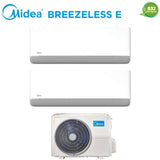 climatizzatore condizionatore midea dual split inverter serie breezeless e 9 12 con m3og 21hfn8 q r 32 wi fi integrato 9000 12000