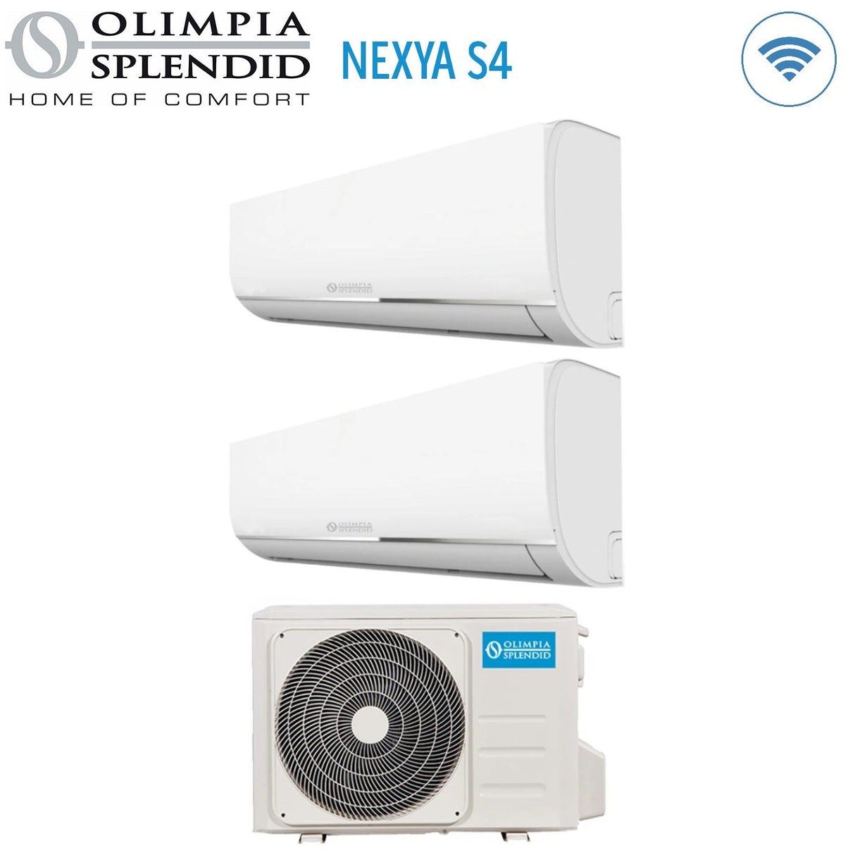 climatizzatore condizionatore olimpia splendid dual split inverter serie nexya s4 9_12 con os cemyh18ei r 32 wi fi integrato 9000_12000