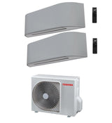 climatizzatore condizionatore toshiba dual split inverter serie haori 10000_10000 9000_9000 wi fi integrato grigio chiaro grigio scuro 10_10 9_9 novita