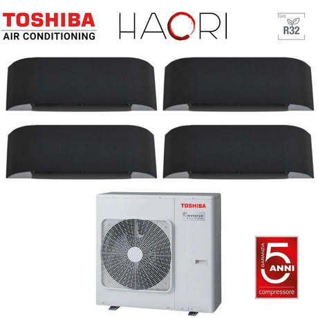 climatizzatore condizionatore toshiba quadri split inverter serie haori 10_10_16_16 9_9_15_15 ras 4m27u2avg e r 32 wi fi integrato 10000_10000_16000_16000 9000_9000_15000_15000 grigio scuro