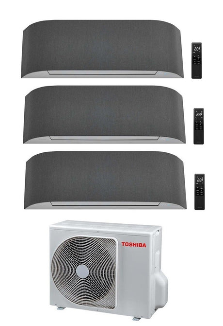climatizzatore condizionatore toshiba trial split inverter serie haori 10000_10000_13000 9000_9000_12000 con ras 3m18u2avg e wi fi integrato grigio chiaro grigio scuro 10_10_13 9_9_12 novita