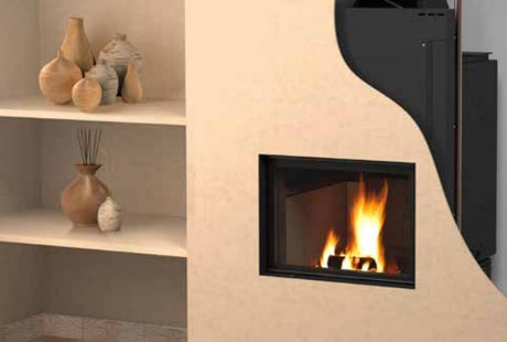 ctm termocamino a legna ctm basic eco s0 30 kw solo riscaldamento con scambiatore full link e scomparsa verticale