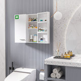 easycomfort easycomfort armadietto medicinali a 6 ripiani con serratura e 2 chiavi in acciaio 55x18x60 cm bianco