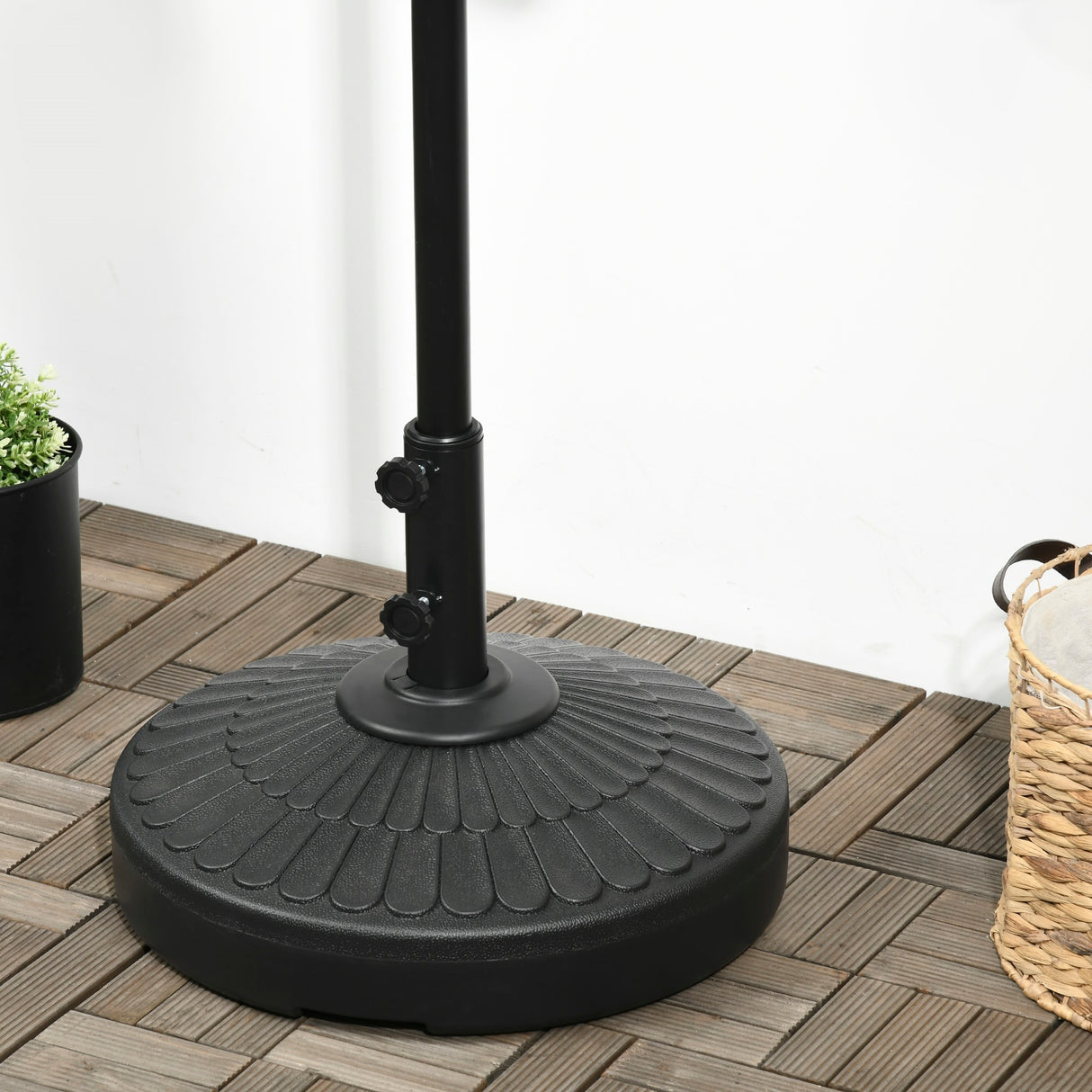 easycomfort easycomfort base per ombrellone da giardino di diametro 38 48 mm con riempimento laterale 48 5x36 cm