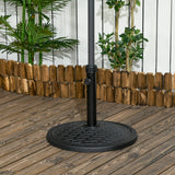 easycomfort easycomfort base per ombrellone di 14kg per pali da 32 38 mm metallo e cemento 46 cm nero