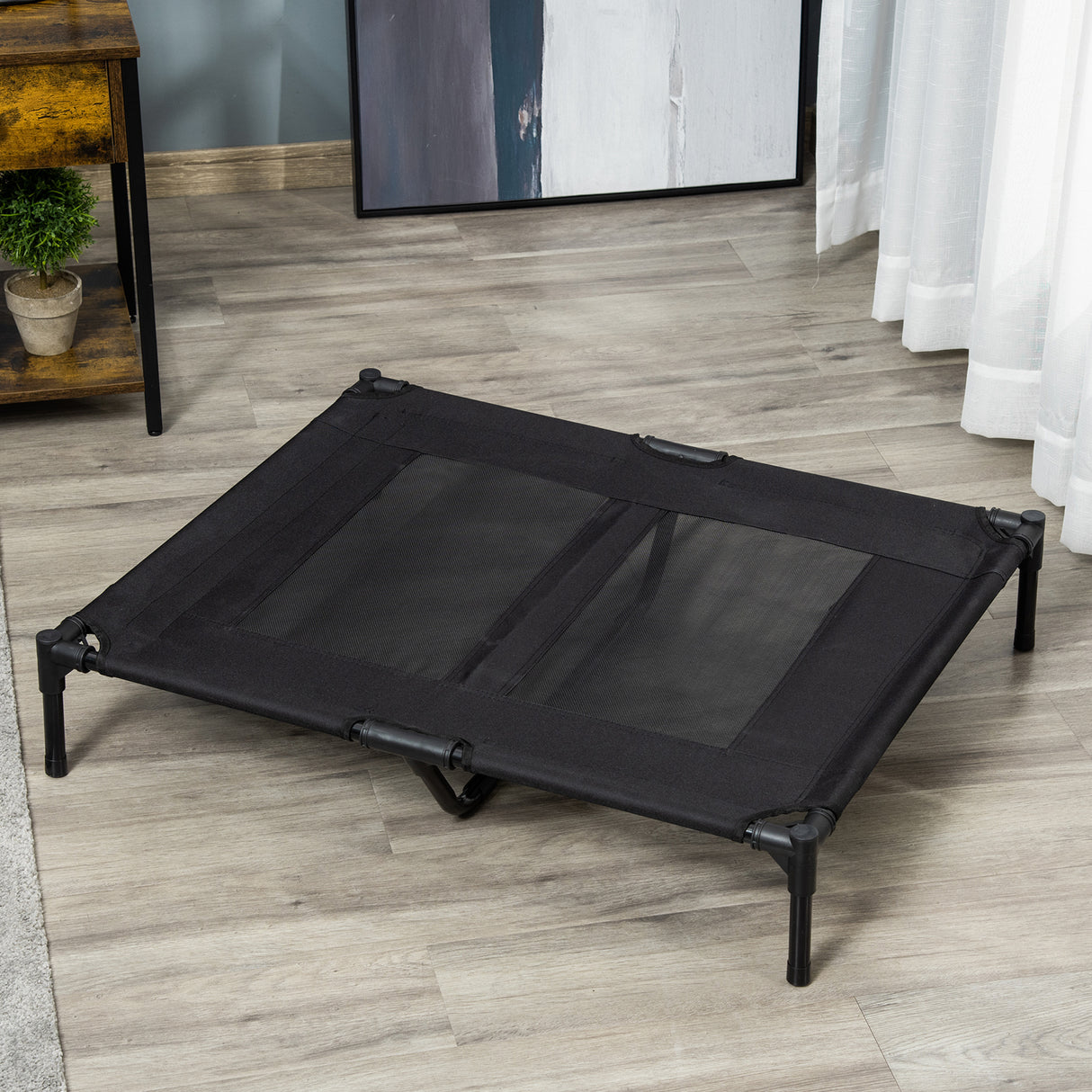 easycomfort easycomfort brandina per cani grandi in metallo e tessuto oxford con borsa di trasporto 92x76x18cm nero