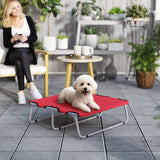 easycomfort easycomfort brandina per cani piccoli pieghevole per interno ed esterno metallo e tessuto oxford 71x58x20 cm rosso