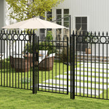 easycomfort easycomfort cancelletto di sicurezza con serratura 3 chiavi e 2 paletti in acciaio zincato 107x204 cm nero