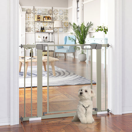 easycomfort easycomfort cancellino per cani estensibile a pressione con chiusura automatica 75 103x76 cm grigio