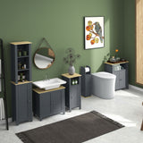 easycomfort easycomfort colonna bagno salvaspazio con armadietto e 3 ripiani aperti in legno 34x23x165cm grigio
