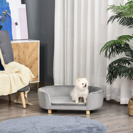 easycomfort easycomfort divano per cani e gatti da interni di taglia piccola grigio chiaro