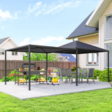 easycomfort easycomfort gazebo da giardino estensibile con ruote e copertura in poliestere upf30 3x3 m3x5 6 m grigio