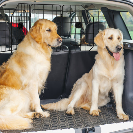 easycomfort easycomfort griglia divisoria auto per cani universale con larghezza regolabile e pieghevole 93 150x42cm nero