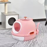 easycomfort easycomfort lettiera per gatti chiusa con vassoio estraibile 2 ingressi e paletta 47x55x44 cm rosa