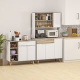 easycomfort easycomfort mobile multiuso salvaspazio con 3 ripiani aperti armadietto e cassetto in truciolato 95x35x85 cm